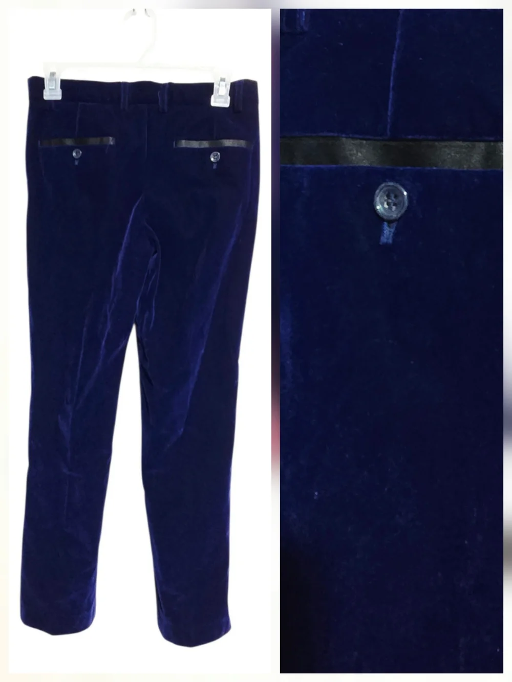 Isaac Mizrahi Boys Cobalt Velvet 3 Piece Suit Slim Fit Blazer Vest Pants Holiday